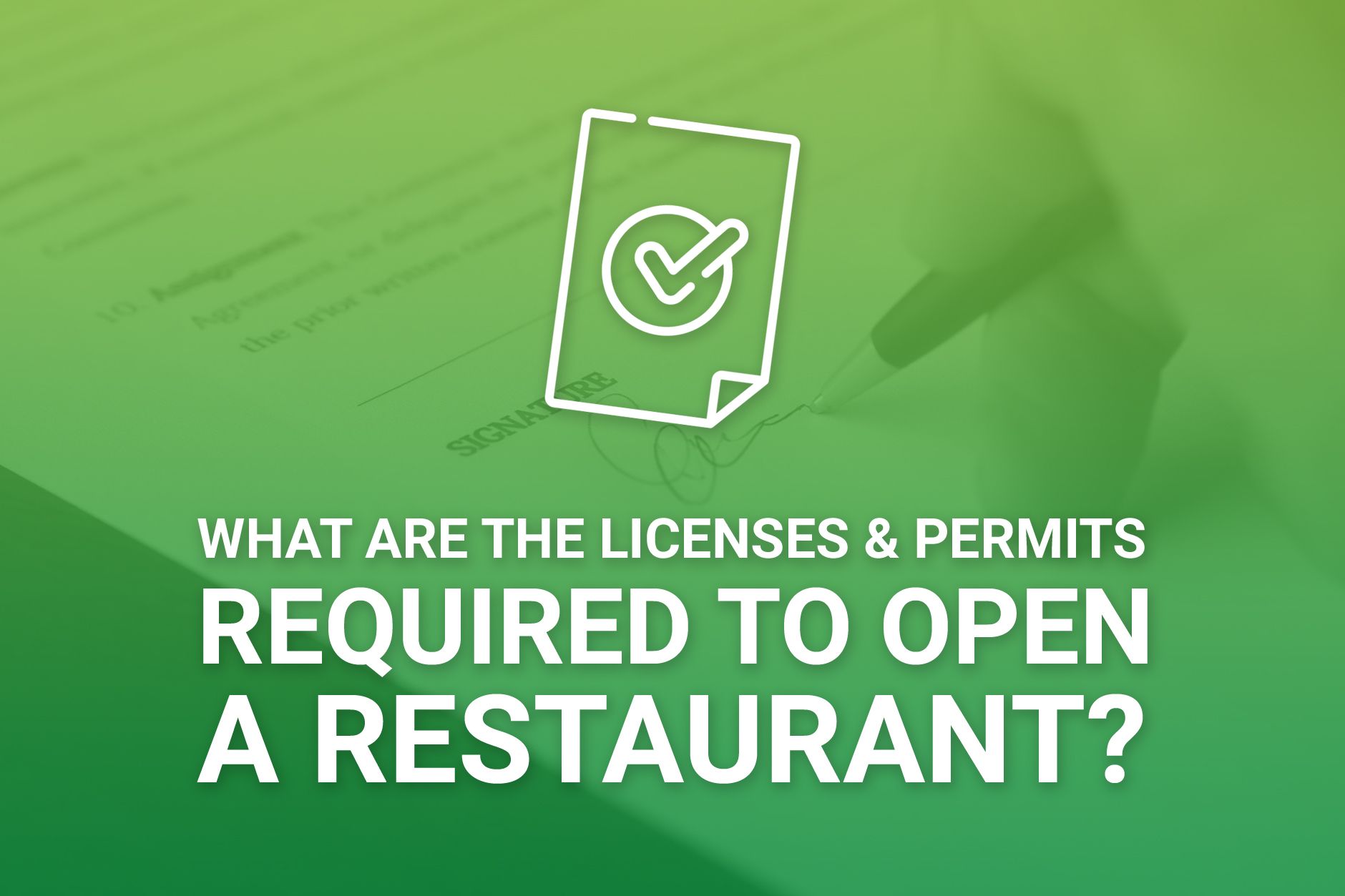 Licenses & Permits For Restaurants