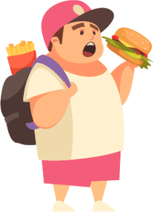 Kid Eating Fast Food