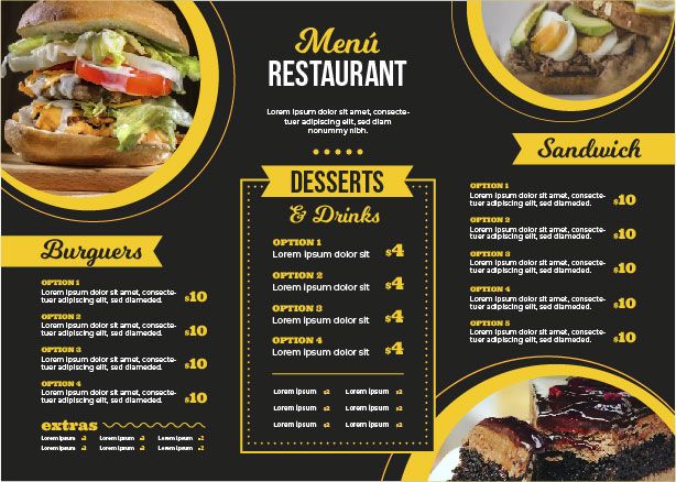 Burger Joint Menu Design