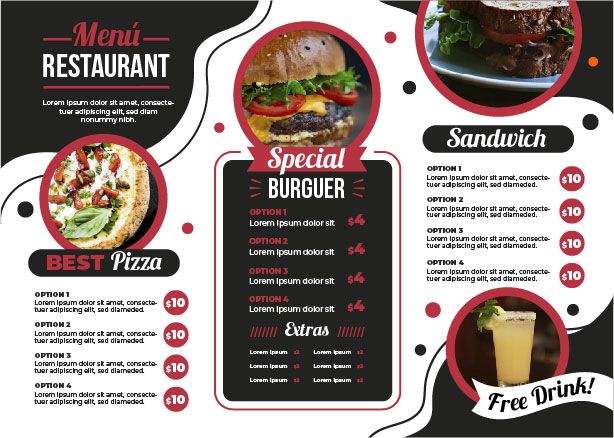 Fast Casual Menu Design