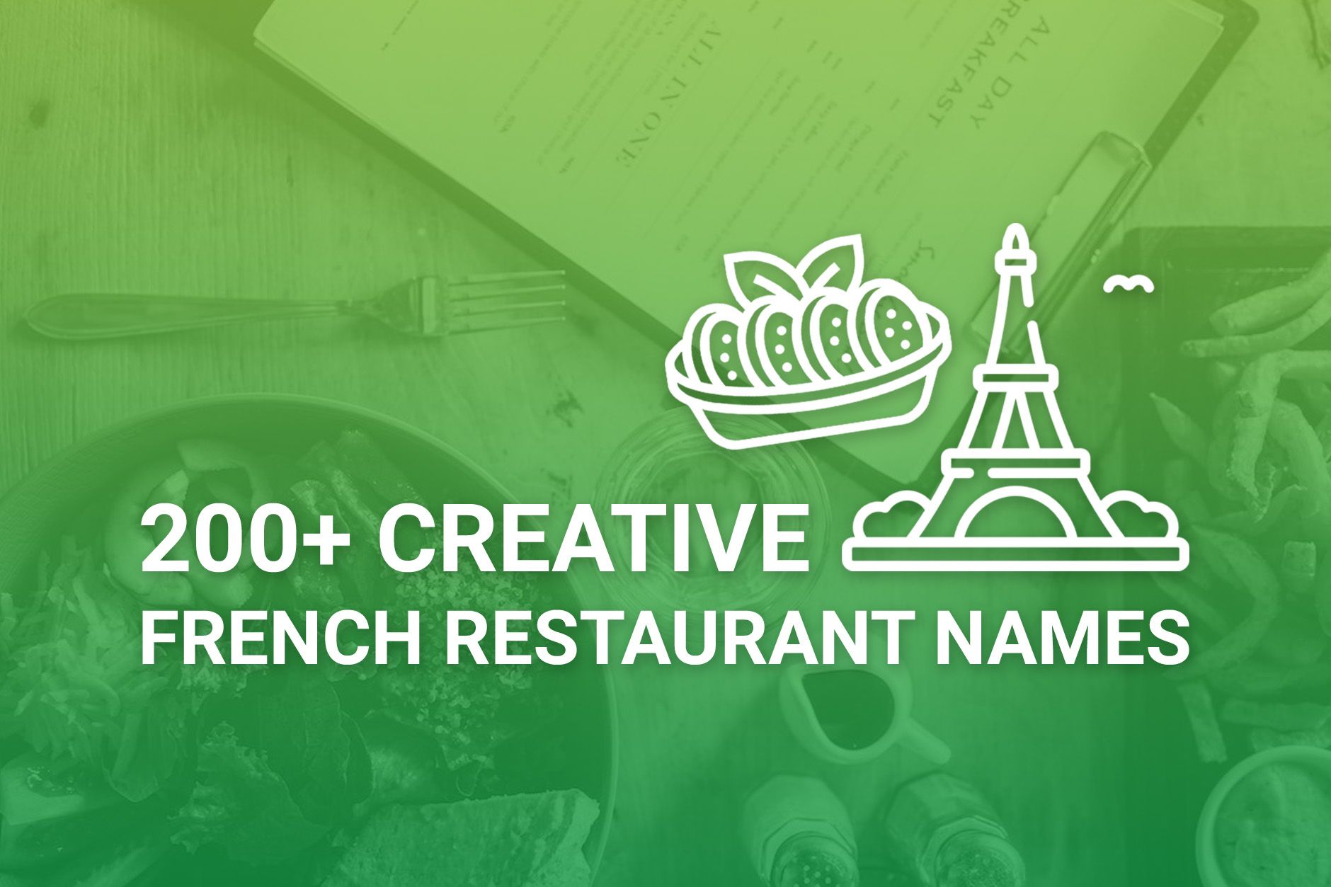 French Restaurant Menu Items