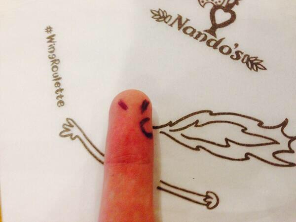 nandos finger selfies