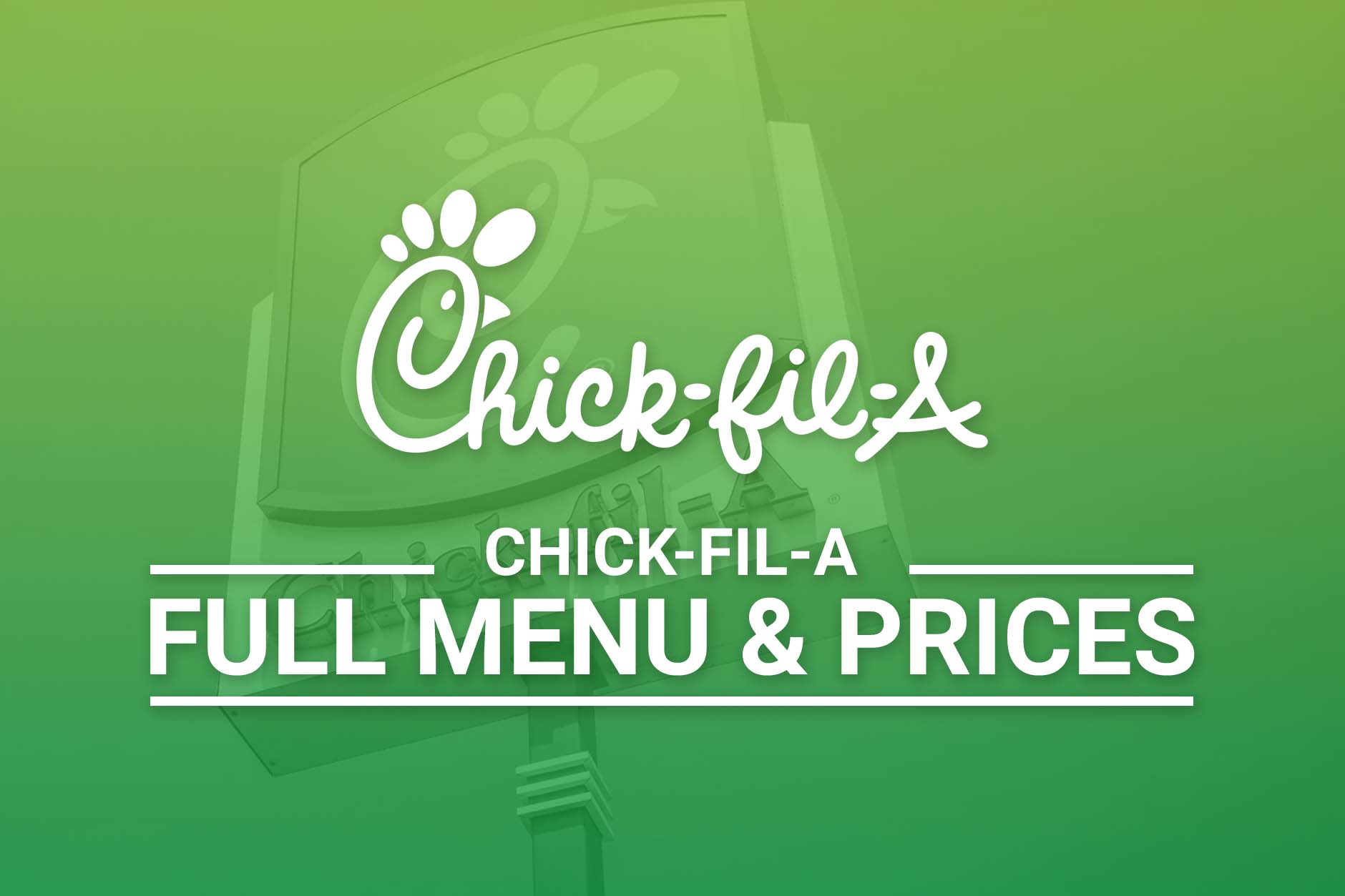 chick-fil-a menu and prices