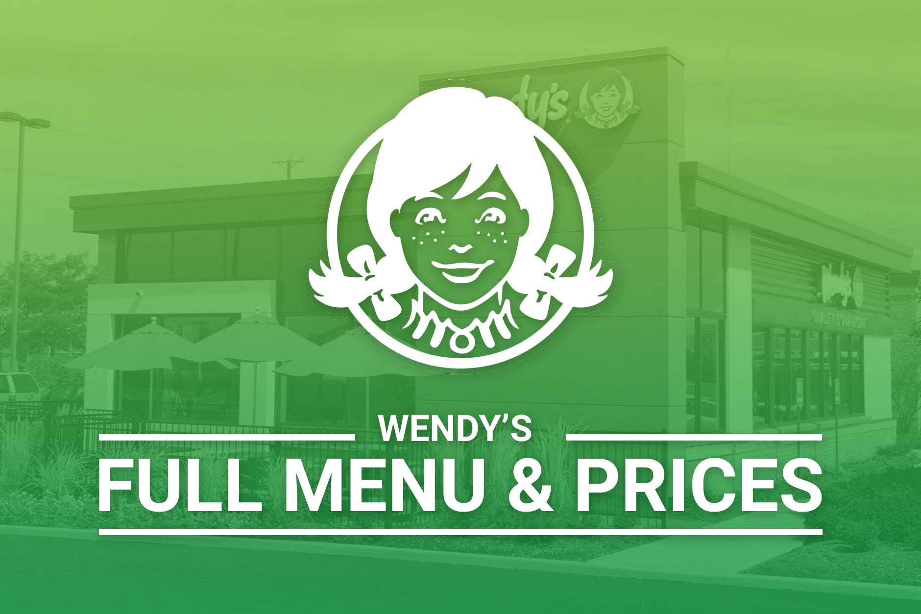 Wendys Full Menu & Prices